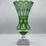 Val Saint Lambert Smaragdgroene Kristal Vaas, Enlèvement ou Envoi