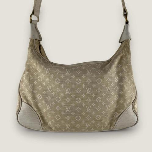 Authentieke Louis Vuitton Boulogne mini Lin Dune, Handtassen en Accessoires, Tassen | Damestassen, Gebruikt, Schoudertasje, Wit