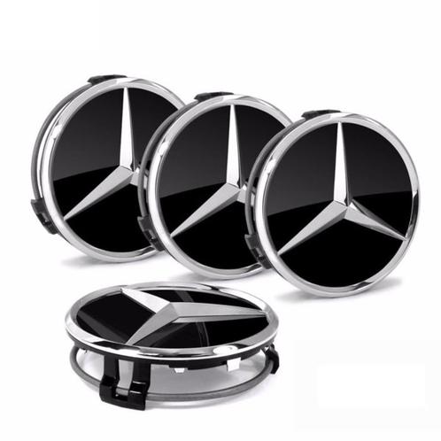 mercedes naafdoppen mercedes naafkappen wieldoppen 75mm amg, Auto-onderdelen, Ophanging en Onderstel, Mercedes-Benz, Nieuw, Ophalen of Verzenden