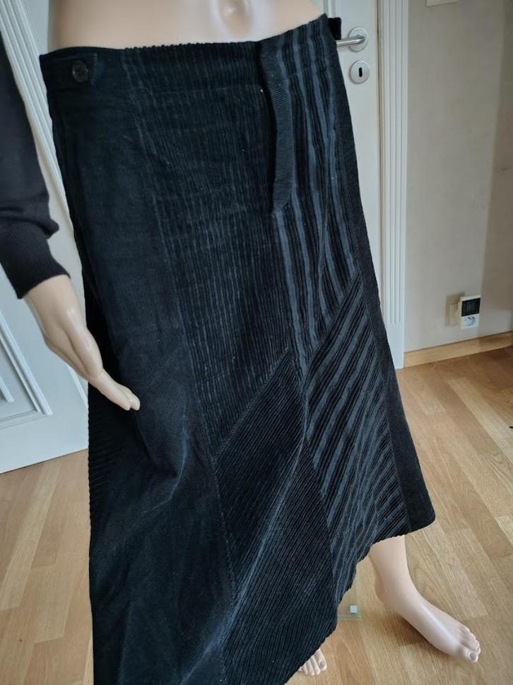 vintage floeren rok, Kleding | Dames, Rokken, Zo goed als nieuw, Maat 38/40 (M), Zwart, Onder de knie, Ophalen of Verzenden