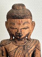 Buddha Sculpté en Bois - Birmanie - 18ème Siècle, Enlèvement ou Envoi