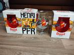 3 glazen Duvel-bier Henri PFR Limited Edition, Verzamelen, Glas en Drinkglazen, Nieuw, Ophalen of Verzenden