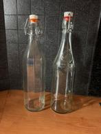 2 glazen flessen met afsluitbare dop, Verzamelen, Ophalen of Verzenden, Zo goed als nieuw