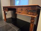 Antiek massief houten bureau, Huis en Inrichting, Bureaus, Ophalen, Gebruikt, Bureau