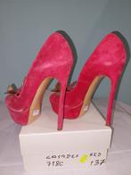 718C* Casadei - sexy rode leren schoenen hoge hakken (37), Kleding | Dames, Pumps, Verzenden, Gedragen, Casadei