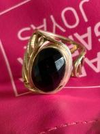 Magnifique bague argent massif 925 onyx vintage, Ophalen of Verzenden, Zilver, Ring