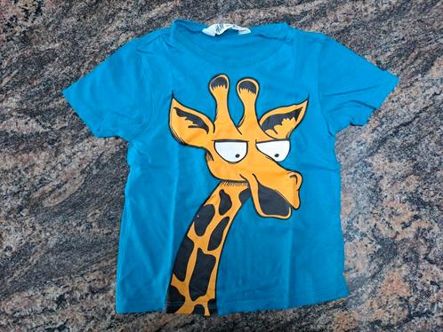 Mt 92 Blauwe T-shirt giraf, Kinderen en Baby's, Kinderkleding | Maat 92, Zo goed als nieuw, Jongen, Shirt of Longsleeve, Ophalen of Verzenden