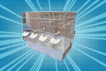 Witte broedkooi draadkooi stapelbaar 45cm ( met onderbak ), Dieren en Toebehoren, Vogels | Hokken en Kooien, Nieuw, Ophalen