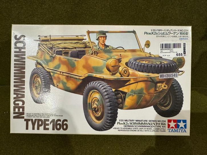 Tamiya 1/35 35224 Schwimmwagen + Eduard PE set, Hobby en Vrije tijd, Modelbouw | Auto's en Voertuigen, Zo goed als nieuw, Tank