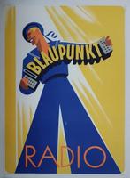 Blaupunkt Radio ( depicting a sailor ) - 1931 - linen backed, Verzamelen, Posters, Ophalen of Verzenden, Zo goed als nieuw, Film en Tv