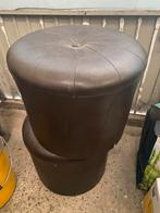 2poufs repose pieds, Ophalen, Zo goed als nieuw, Leer