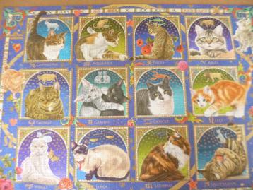 Puzzel poezenhoroscoop beschikbaar voor biedingen