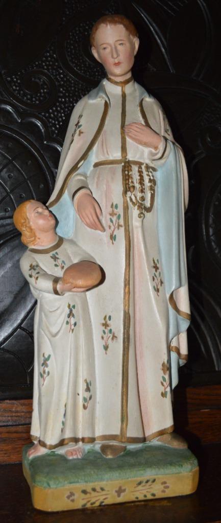 Sint Gerardus 42 cm gips, Antiek en Kunst, Antiek | Religieuze voorwerpen, Ophalen of Verzenden