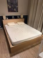 Lit Malm 160/200 avec tete de lit et sommier, Maison & Meubles, Chambre à coucher | Chambres à coucher complètes, Enlèvement, Utilisé