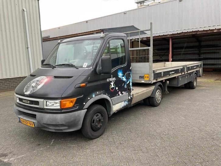 2004 Iveco Daily BE trekker met trailer, Auto's, Bestelwagens en Lichte vracht, Bedrijf, Iveco, Overige brandstoffen, Euro 3, Handgeschakeld