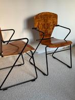 Houten stoelen, Huis en Inrichting, Stoelen, Ophalen, Zo goed als nieuw, Metaal, Drie