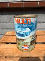 Multi G Gulf oud olieblik, Ophalen of Verzenden, Gebruikt, Verpakking