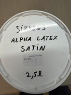 Sikkens alpha latex ral 9010, zuiver witte muurverf 2,5liter, Hobby & Loisirs créatifs, Peinture, Enlèvement, Neuf, Peinture acrylique