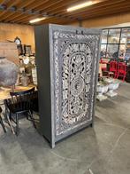 Fraaie Handgesneden Kast uit India Uniek exemplaar, Huis en Inrichting, Met deur(en), 100 tot 150 cm, Ibiza/Boho/Botanisch, Nieuw