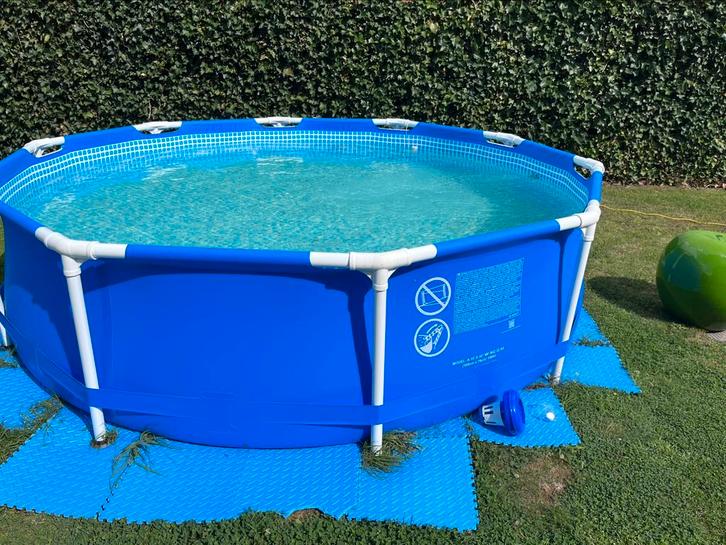 Intex zwembad 305 x 76cm metal frame + zandfilterpomp, Tuin en Terras, Zwembaden, Zo goed als nieuw, Opzetzwembad, Minder dan 80 cm