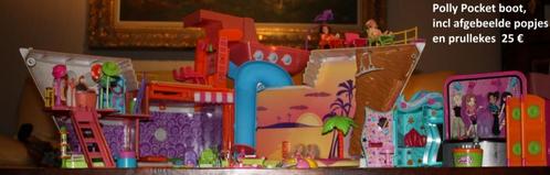 Polly pocket boot en bedje, Verzamelen, Poppetjes en Figuurtjes, Gebruikt, Ophalen of Verzenden