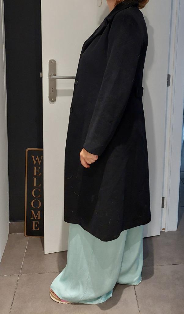 zwarte jas maat 40 van het merk AGNES B. Paris Wool/Angora, Kleding | Dames, Jassen | Winter, Gedragen, Maat 38/40 (M), Zwart