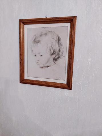 Print Rubens kindergezicht beschikbaar voor biedingen