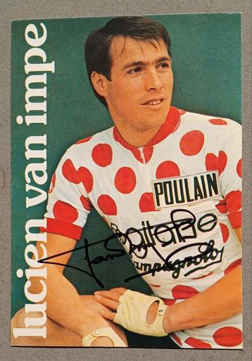 Gesigneerde fotokaart van Lucien van Impe.  beschikbaar voor biedingen