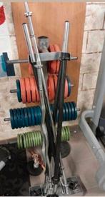 Body pump rack 9 stangen 60 gewichten., Sport en Fitness, Ophalen