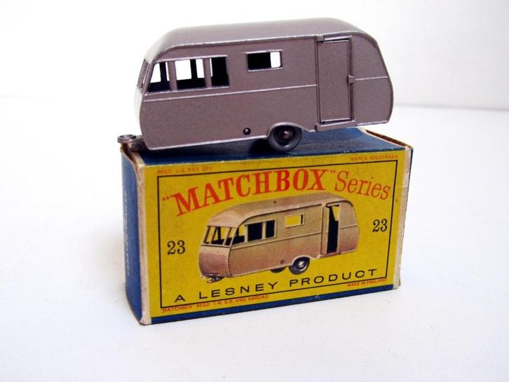 Bluebird Dauphine Caravan 23c GPW (1960) Lesney Matchbox RW, Verzamelen, Poppetjes en Figuurtjes, Zo goed als nieuw, Ophalen of Verzenden