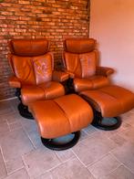 Luxe set Stressless fauteuils Magic, Ophalen, Zo goed als nieuw, Leer