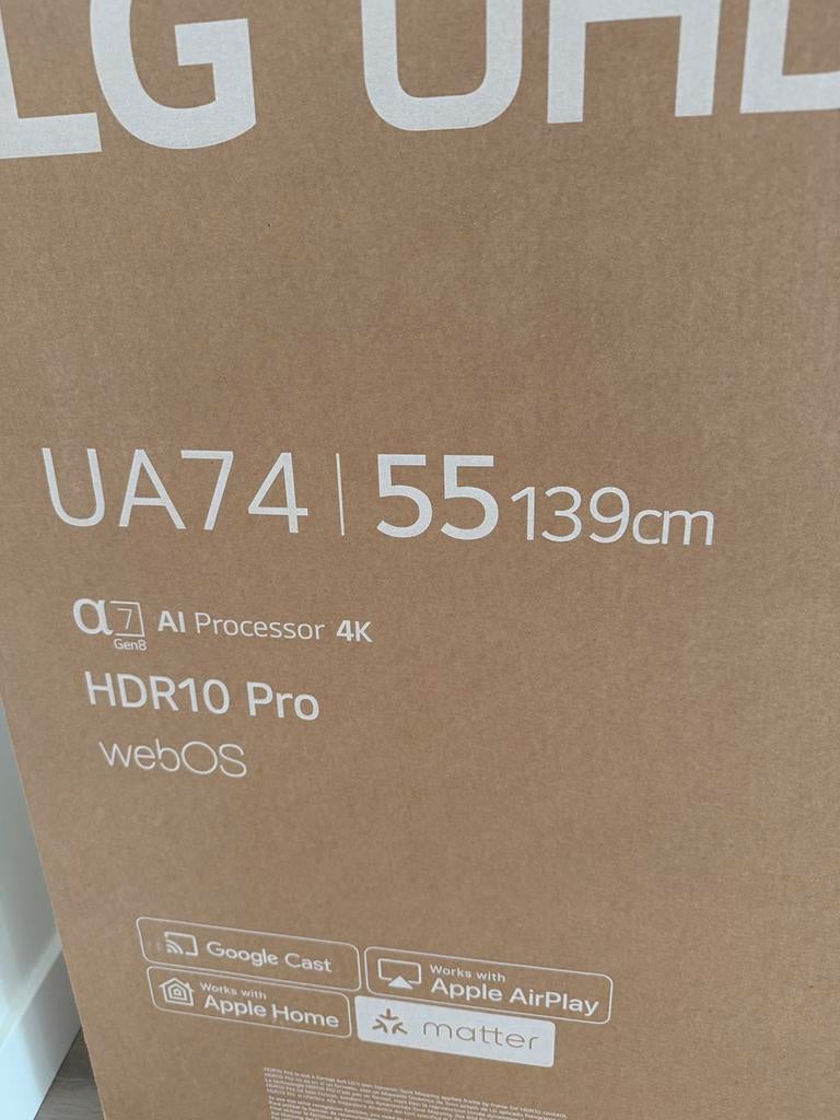 LG 55” 4K Smart TV NIEUW in doos – ongeopend, Neuf, LED, 50 Hz, Enlèvement