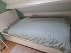 Eenpersoonsbed met opberglades en lattenbodem, Huis en Inrichting, Ophalen, 90 cm, Eenpersoons, Wit