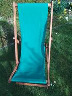 Transat en bois Vintage, Jardin & Terrasse, Chaises longues, Enlèvement, Bois