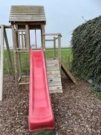 Speelhuisje met glijbaan zandbak brandweerpaal klimbaan, Kinderen en Baby's, Ophalen, Gebruikt, Klimwand
