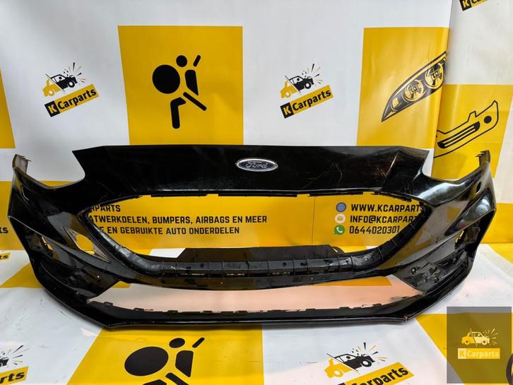 Voorbumper Ford Focus ST KLS PDC ORIGINEEL JX7B-17757-S, Auto-onderdelen, Carrosserie, Bumper, Ford, Voor, Gebruikt