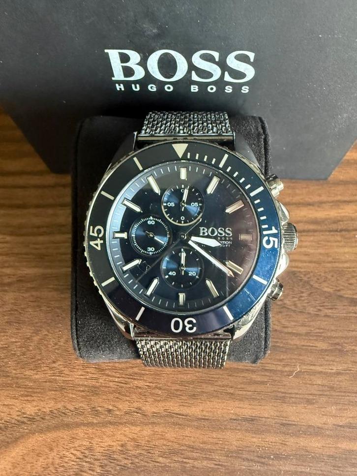 Hugo Boss Ocean Edition Chronograaf – Onberispelijk staat, Handtassen en Accessoires, Horloges | Heren, Staal, Ophalen of Verzenden