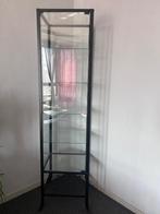 Vitrine  en verre avec cadre en métal (180 cm de haut), 25 à 50 cm, Comme neuf, Verre, Moins de 50 cm