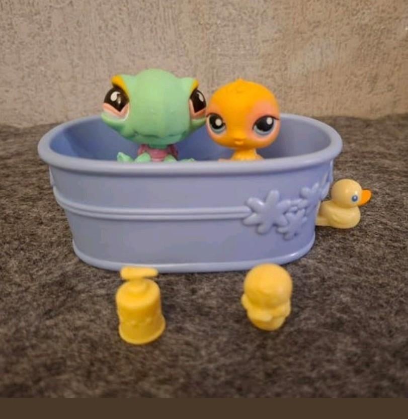 Littlest Pet Shop (LPS) : badplezier schildpad en kuiken, Verzamelen, Poppenhuizen en Toebehoren, Ophalen of Verzenden