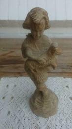 Brocante olijven houten beeldje, David & jonge ram, Israel, Antiek en Kunst, Ophalen of Verzenden