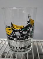 Moto vintage en verre Harley Davidson twin et V4 temps, Collections, Enlèvement ou Envoi, Comme neuf, Verre à eau