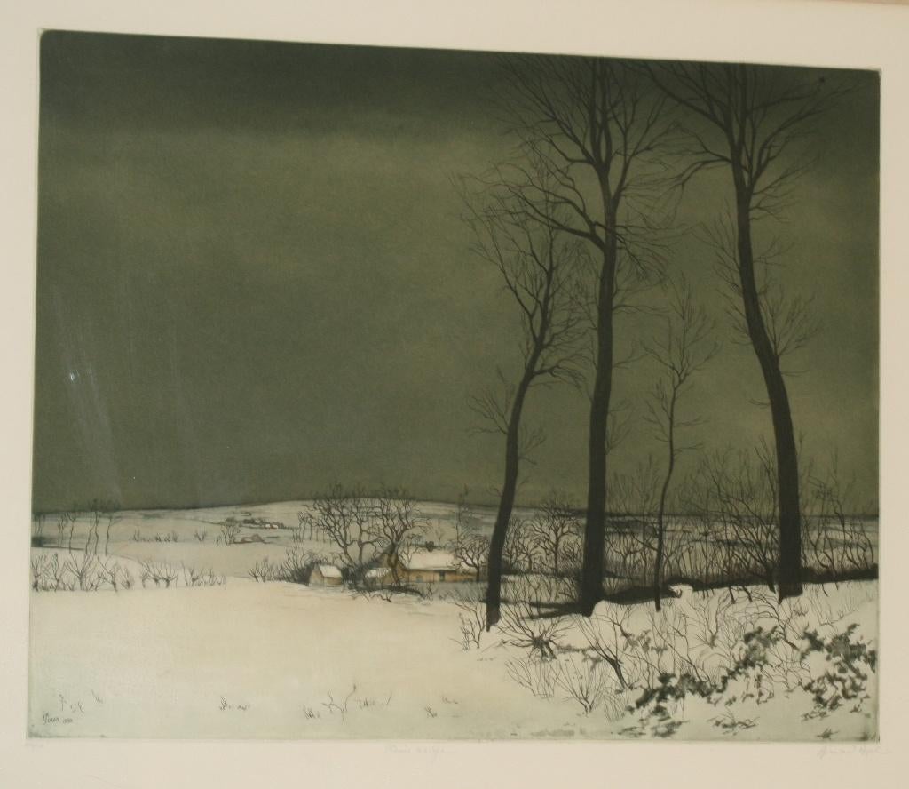 Armand Apol (1879-1950) na Leo Piron (1899-1962) ETS, Antiek en Kunst, Kunst | Etsen en Gravures, Ophalen, Landschap, Ets, Gesigneerd