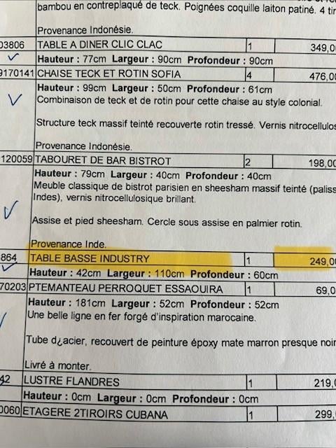 table basse en bois massif Maison du Monde, 100 à 150 cm, Moins de 50 cm, Comme neuf, 50 à 100 cm