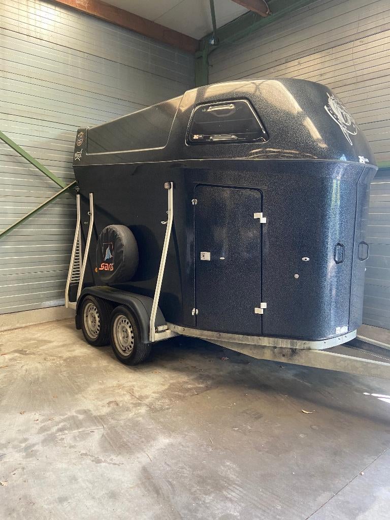 paardentrailer, Animaux & Accessoires, Chevaux & Poneys | Semi-remorques & Remorques, Enlèvement, Utilisé, Polyester, Remorque 2 chevaux