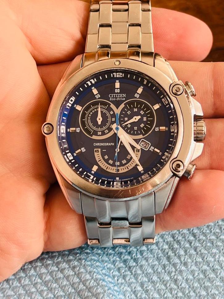 Citizen Eco-Drive Chronographe AT0788-52L - Superbe !, Bijoux, Sacs & Beauté, Montres | Hommes, Comme neuf, Citizen, Acier, Acier