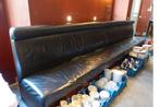 Banketten, Huis en Inrichting, Ophalen, Gebruikt, Zwart, Mooie leren banken