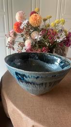 Zeer grote keramieken schaal blauw, Ophalen of Verzenden, Zo goed als nieuw, Schaal