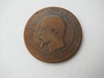 10 c Napoléon III 1855 A tête nue, Envoi, France