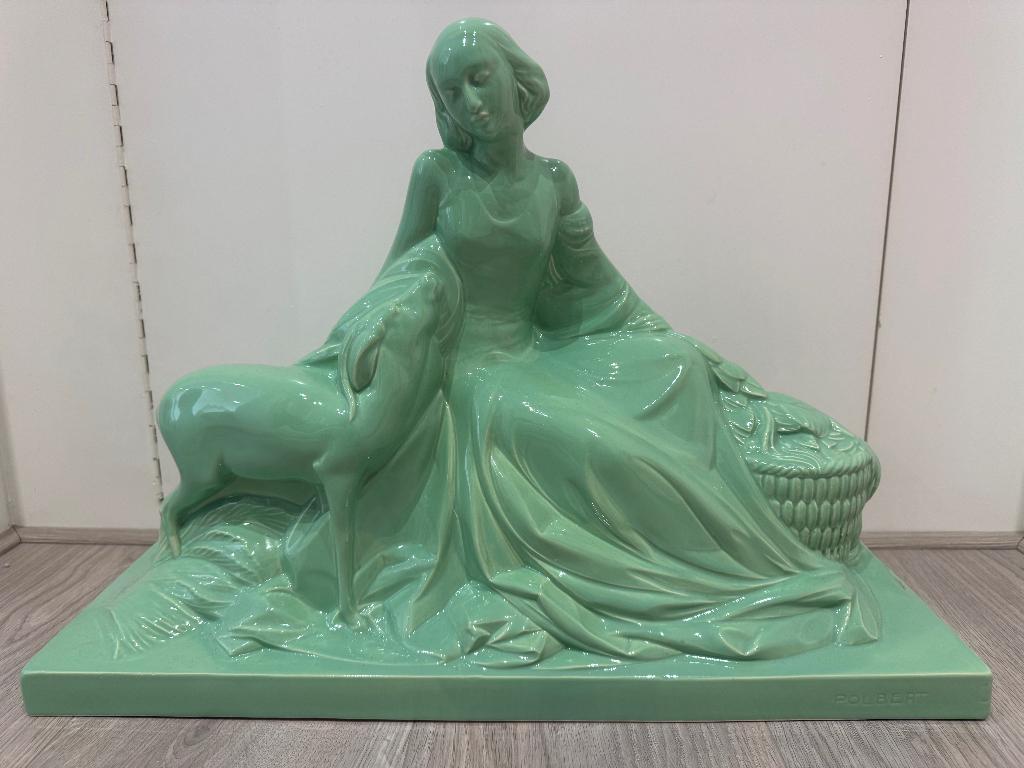 Sculpture art déco Polbert, Antiquités & Art, Enlèvement ou Envoi