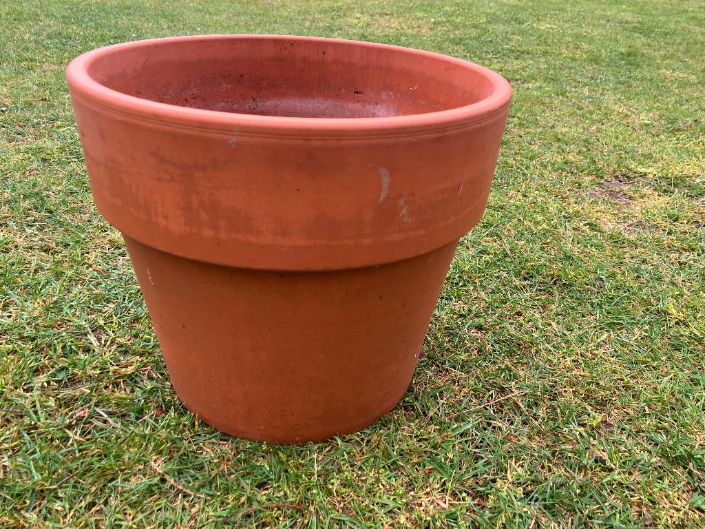 Grote zware Terracotta bloempot 30x35cm, Tuin en Terras, Gebruikt, Minder dan 40 cm, Terracotta, Ophalen